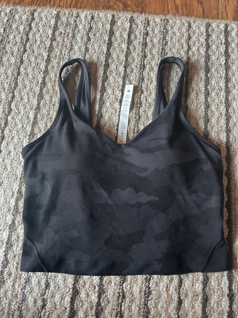 lululemon athletica Black Camo Seamless Sports Bralette